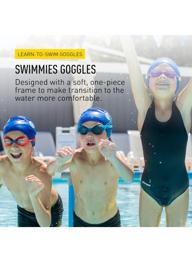 FINIS Swimmies Kids Swim Goggles - Learn-to-Swim Goggles for Ages 2 & Up - UV Protection - PVC & Latex Free - Aqua/Clear - Image 2
