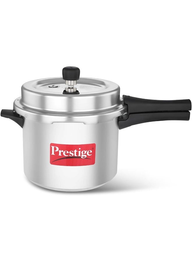 5.00Liters Prestige Popular Plus Svachh Aluminium Pressure Cooker, 5.0 Litre - Silver, Medium (10173) silver