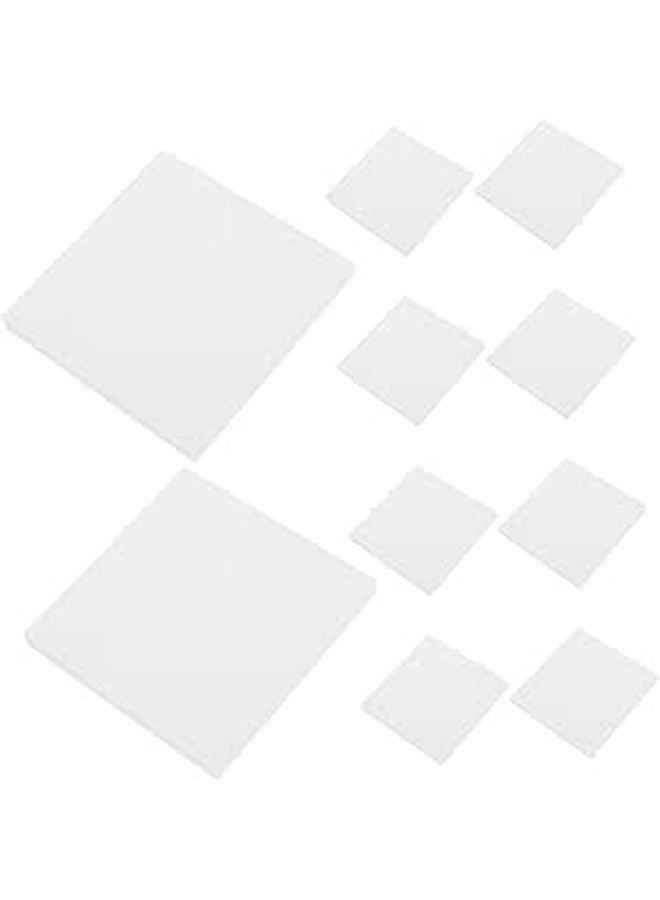 Adhesive Blank Notepads 10 Pads 80 Sheets Each Tearable Self Stick Memo Pads for Office School Note Taking - Image 1
