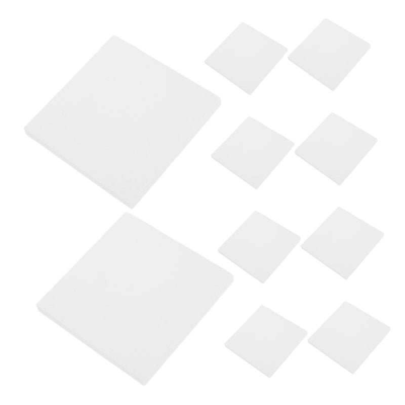 Adhesive Blank Notepads 10 Pads 80 Sheets Each Tearable Self Stick Memo Pads for Office School Note Taking - Image 2