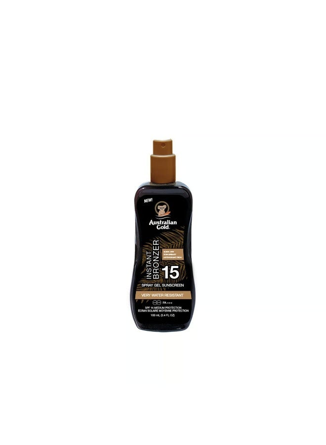 أوسترليان جولد جل رذاذ برونزر فوري من الذهب الأسترالي، واقي من الشمس بعامل حماية من الشمس SPF15، 100 مل - Image 1