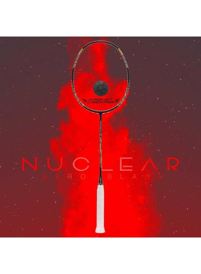 هندرد مضرب تنس الريشة من ألياف الكربون  نواة بمئة وتر وغطاء كامل للمضرب