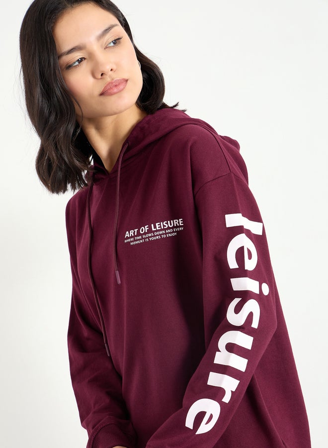 ستايلي هودي طويل بطبعة شعار ستايلي - Image 4