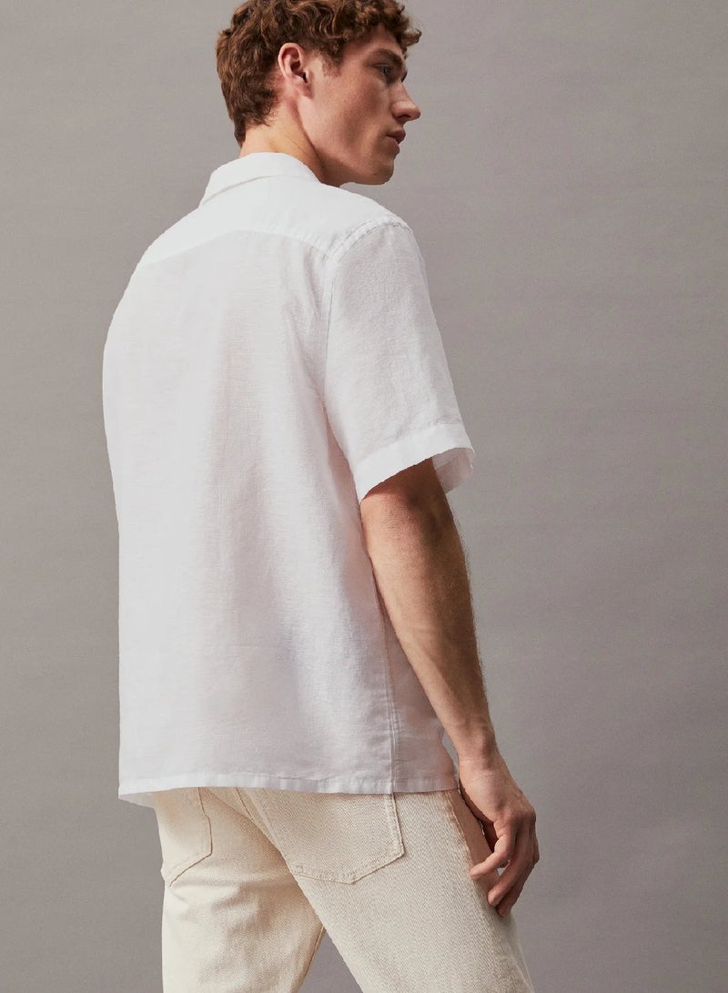 CALVIN KLEIN Linen Cotton Pocket Shirt - Image 3
