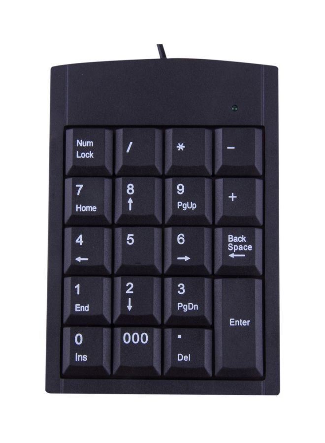 محول لوحة مفاتيح أرقام بسلك USB أسود - Image 4