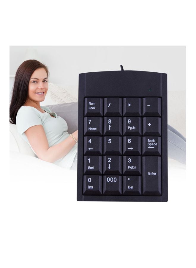 محول لوحة مفاتيح أرقام بسلك USB أسود - Image 2