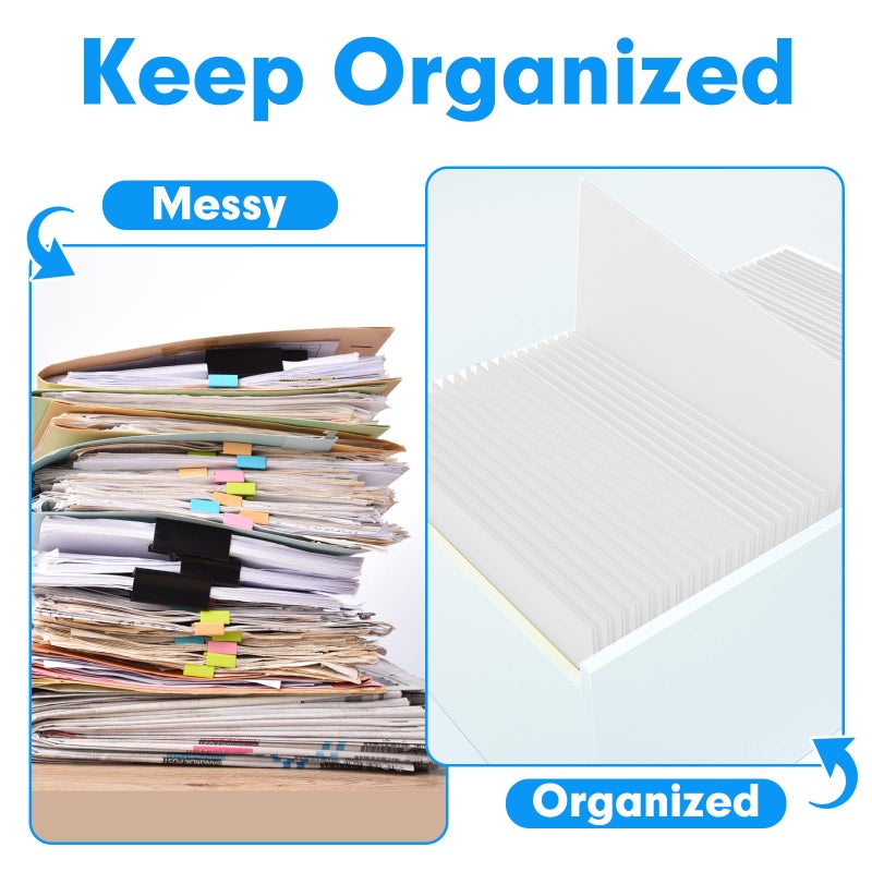 PANDRI Two Pocket Folders, PANDRI 50 Pack 2 Pocket Folders, Letter Size Paper File Folder for School Office Home Business, White - Image 5