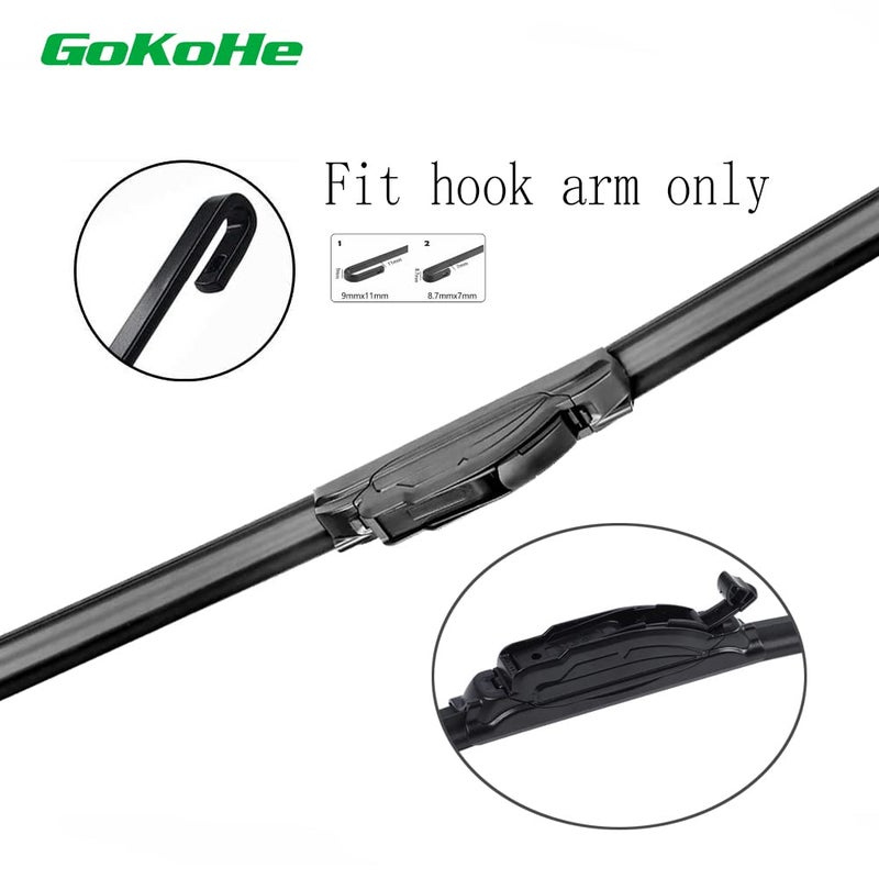 GoKoHe 20" + 20" Windshield Wiper Blades for Ford E-150 E-250 2003-2014 E-350 Super Duty 2000-2016 Explorer 2005-2010 Expedition 2000-2007 front windscreen wiper - Image 2