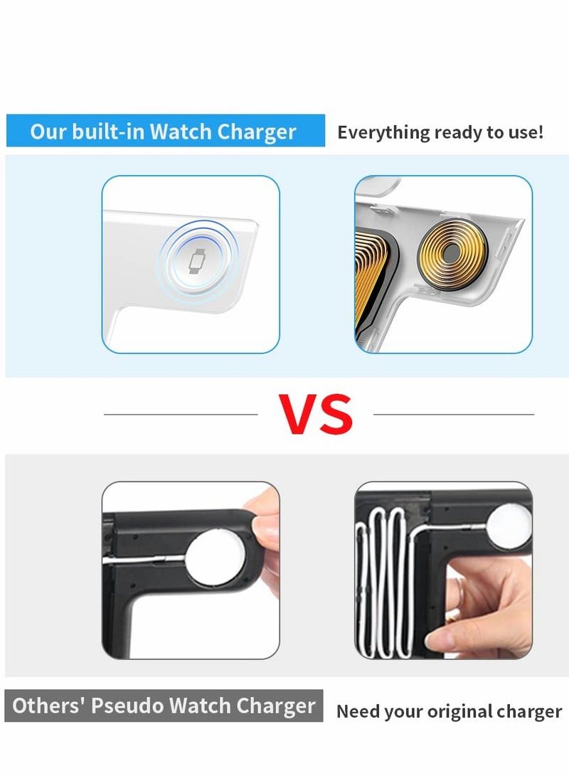 Excefore Wireless Charger 3 in 1 Wireless Charger Station Charging Stand Foldable - Image 4