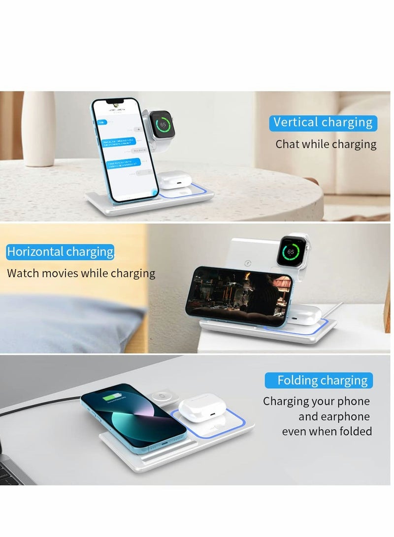 Excefore Wireless Charger 3 in 1 Wireless Charger Station Charging Stand Foldable - Image 5