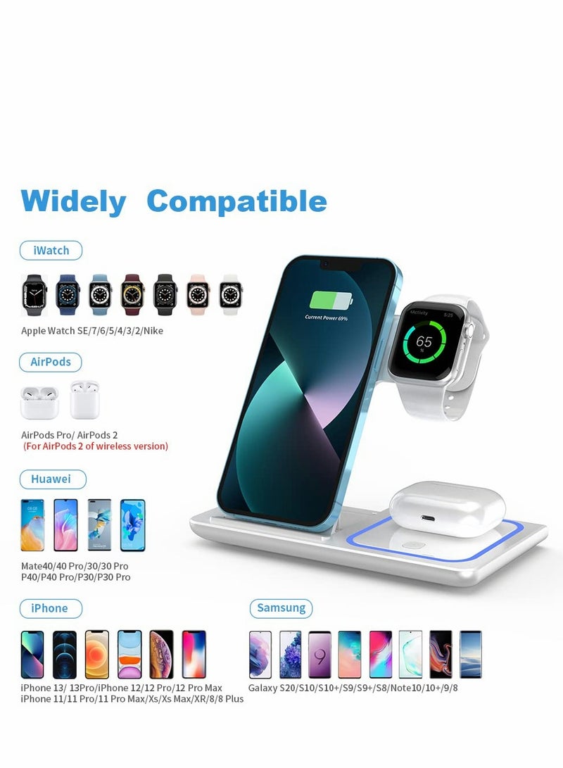 Excefore Wireless Charger 3 in 1 Wireless Charger Station Charging Stand Foldable - Image 3