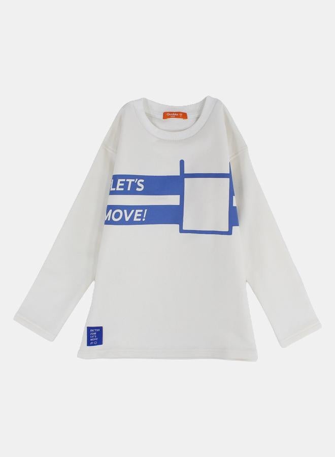 كوكا ملابس أطفال سويت شيرت قطني للأولاد – تصميم "لننطلق!" - Image 1