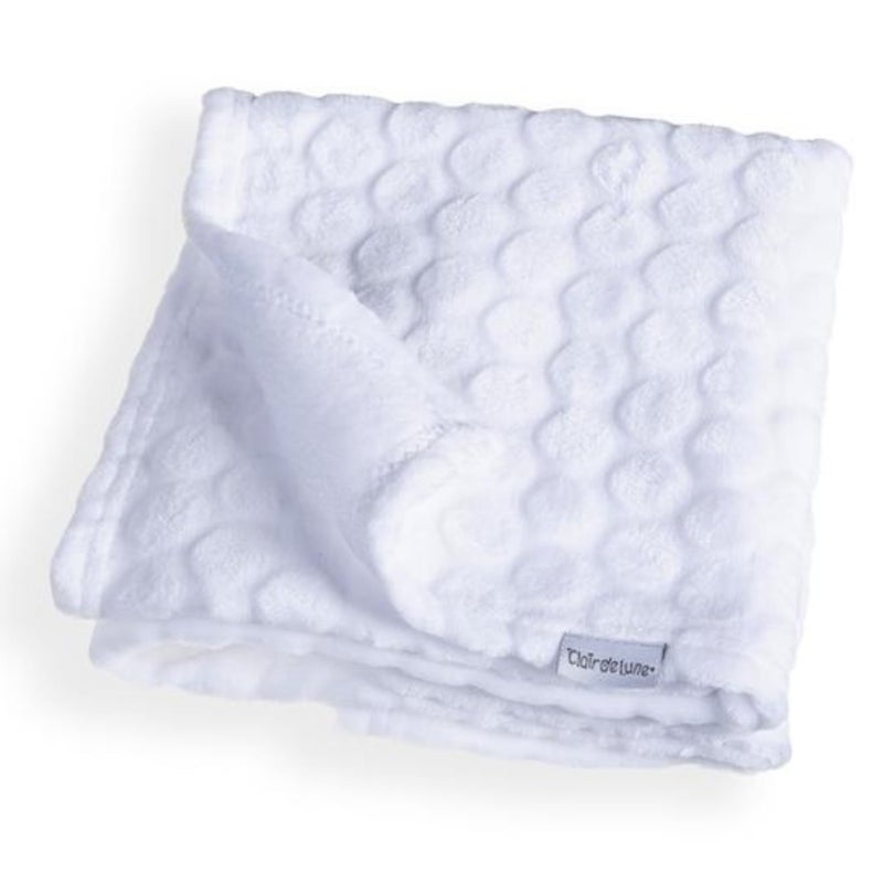 Clair de Lune Marshmallow Soft Baby Pram Blanket 90 x 70 cm (White) - Image 1
