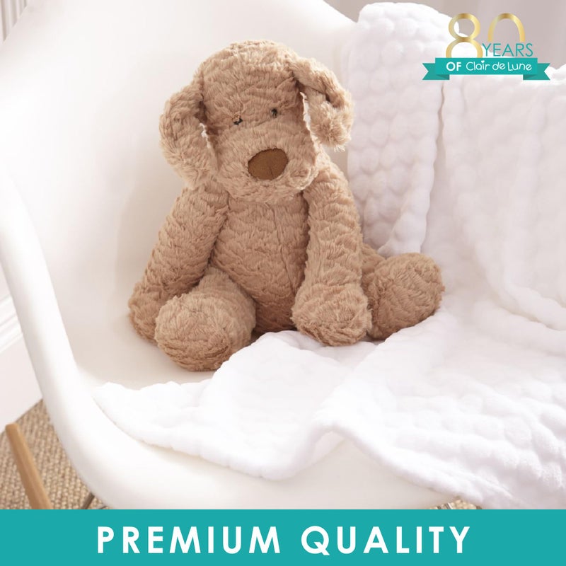 Clair de Lune Marshmallow Soft Baby Pram Blanket 90 x 70 cm (White) - Image 2