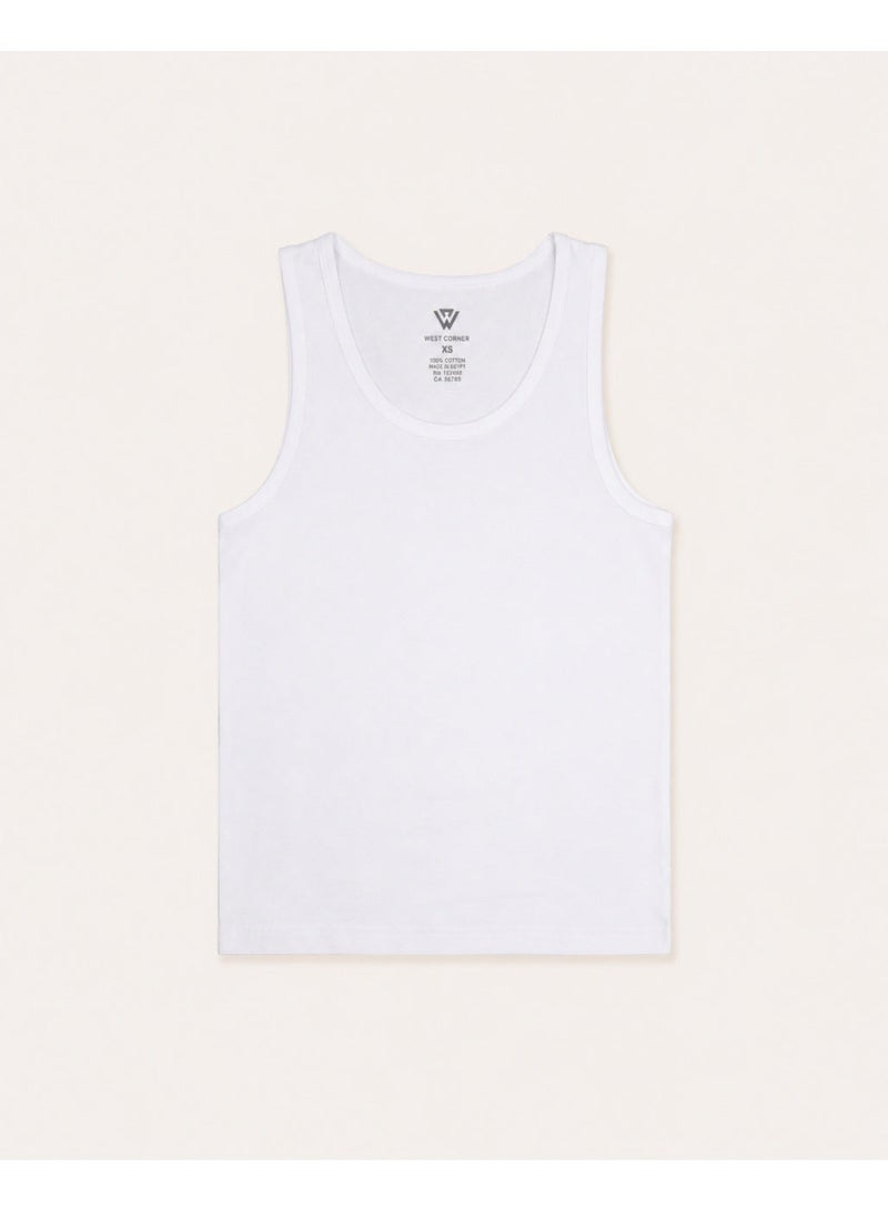 West Corner Men's Tank Top, 100% Single Jersey Cotton, CloudCotton, Pack of 1 - Image 1