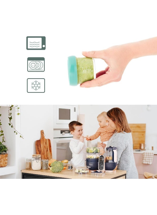 babymoov Babymoov - Glass Baby Bowls, 4X (220+100) Airtight Food Storage Containers With Recipe Book  - Image 4
