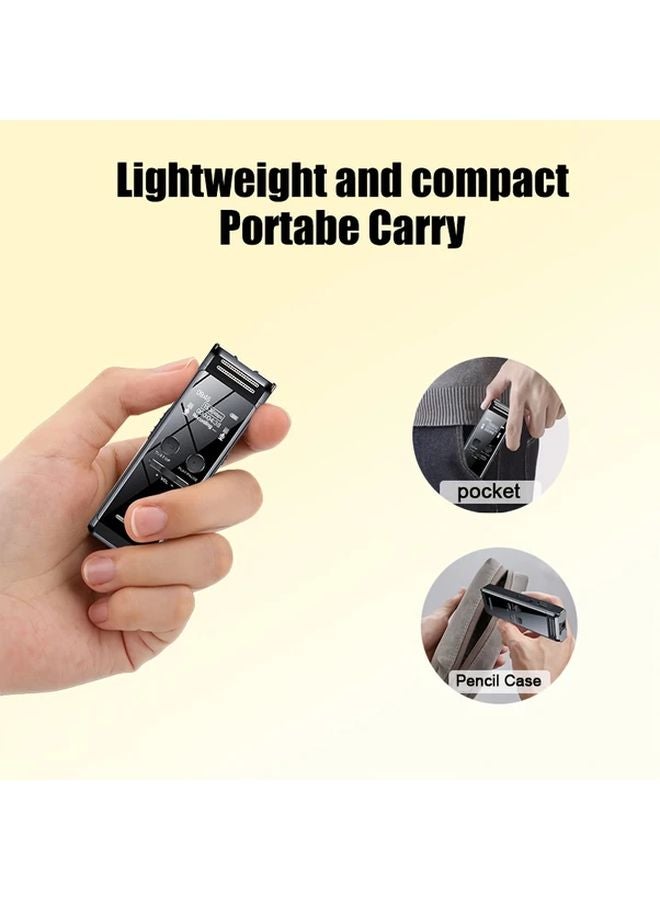 8GB Metallic Voice Recorder 1 Inch Screen MP3 Playback USB C Fast Charge Noise Reduction - Image 4