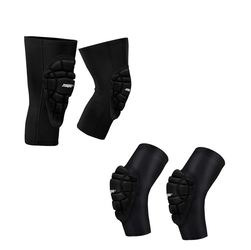 jaspo Bolster Professional Knee and Elbow Guards Combo includes 1 Pair of each Specially Designed for the outdoor sports, Dance, Cycling, Skating, Inline Skating, Skateboarding, etc. (Medium) - Image 1