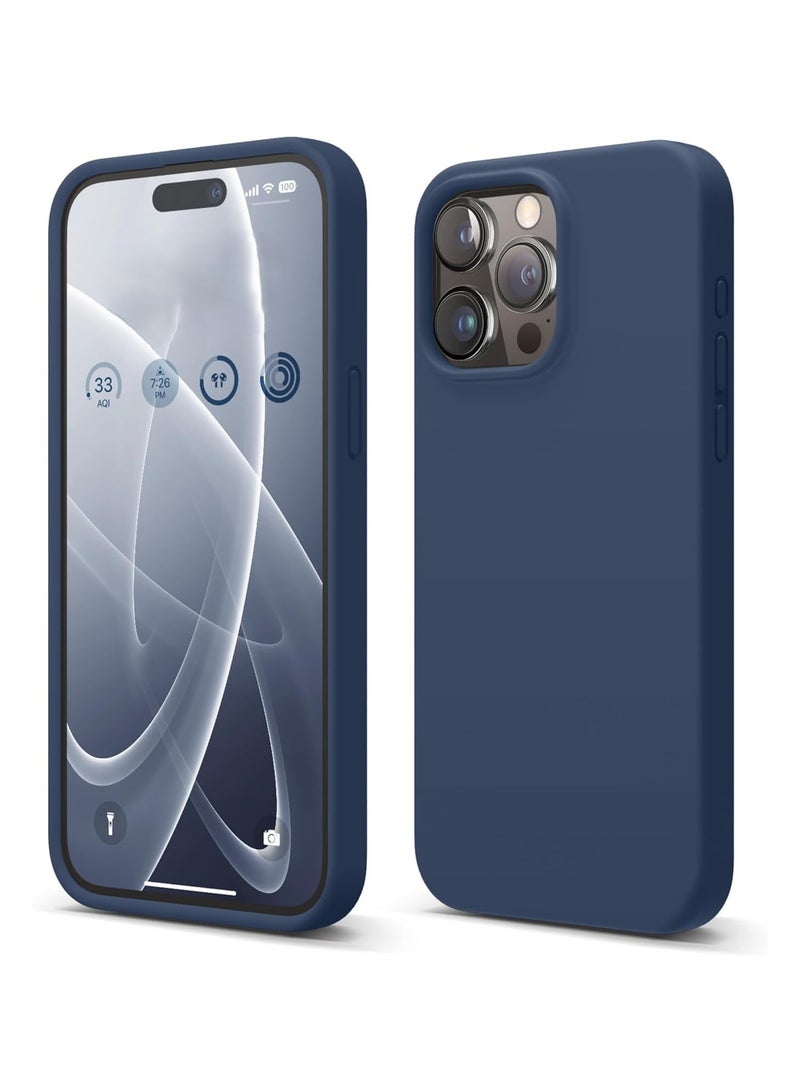 ACLIX Silicone Case Compatible with iPhone 14 Pro Max Case 6.7 Premium Silicone Full Body Protection dark blue
