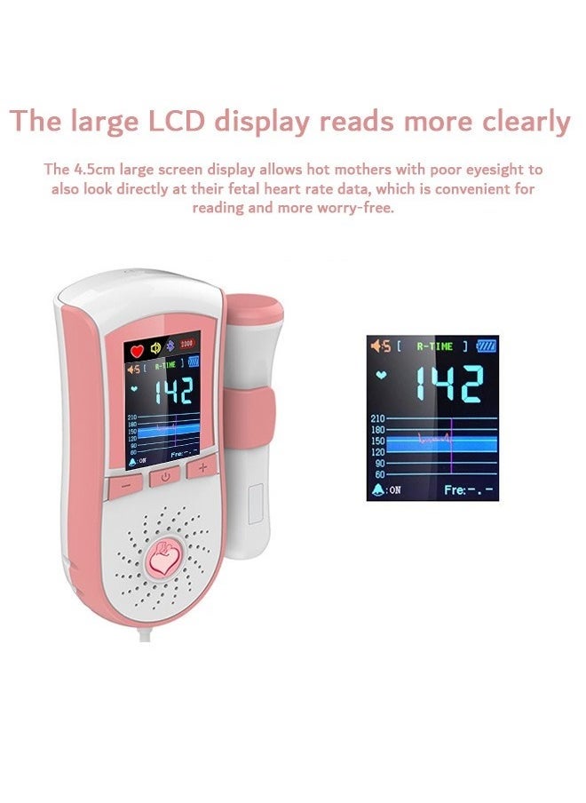 Gonice Ultrasound Doppler Fetal Heart Rate Monitor, Prenatal Heartrate Monitor, with LCD Screen  - Image 3
