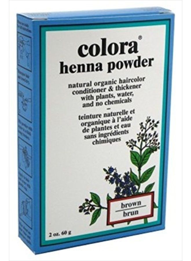 Colora Henna Powder Hair Color Brown 2 Ounce (59ml) (6 Pack) - Image 1