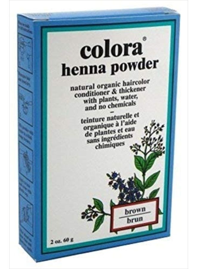 Colora Henna Powder Hair Color Brown 2 Ounce (59ml) (6 Pack) - Image 3