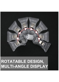 Y&D Double Sided Sign Clips Display Mini Clip Clear Rotatable Merchandise on Holder Plastic Price Tag Stand for Label Clothing Business Cards Retail Baskets(25 Pieces)  - Image 3