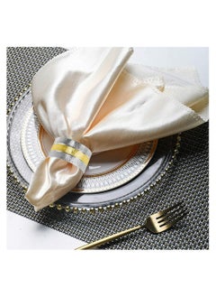 Excefore Napkin Rings 4Pcs Metal Gold Round Napkin Rings Buckles for Table Decorations Wedding Dinner Parties Frosted Napkin Ring Metal Stainless Steel Napkin Ring Hotel Catering Supplies Tableware  - Image 2