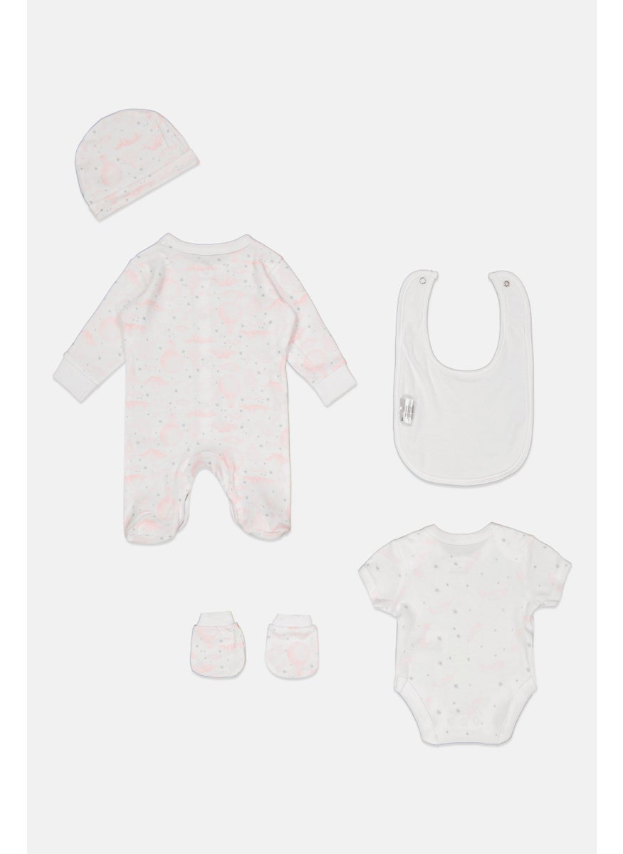 Rock-A-Bye Baby Boutique Toddlers Girl 5 Pieces Hanging Gift Set, White  - Image 2