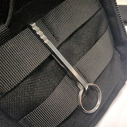 EKLOEN 2 PCS Stainless Steel Hanging Buckle Keychain,Portable EDC Quickdraw Key Ring Tool - Image 2