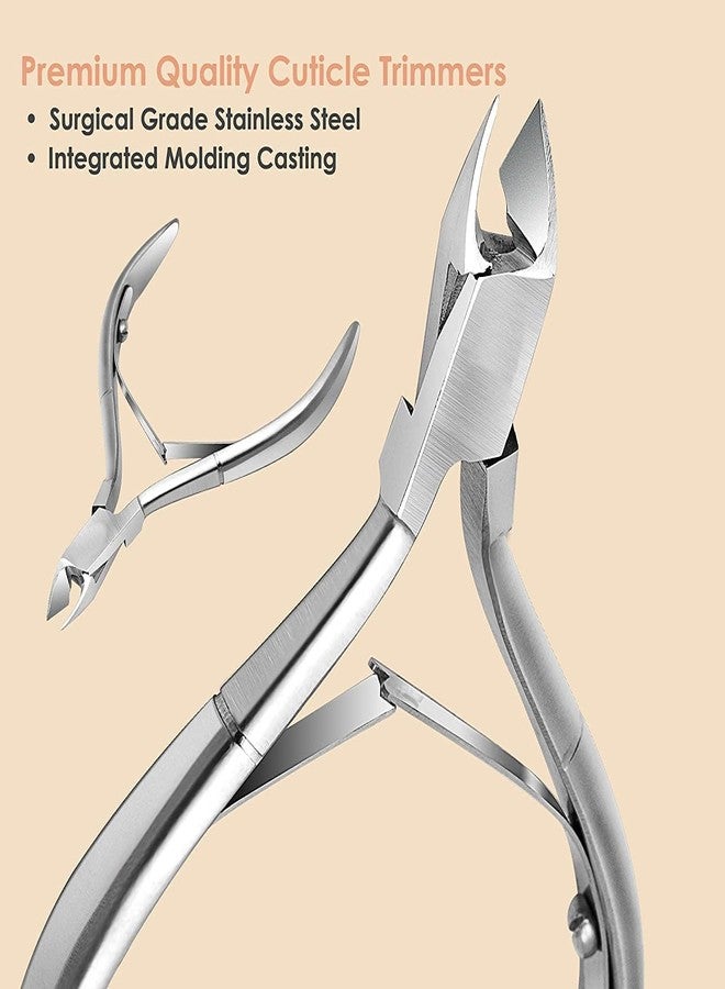 Brille Bee مجموعة أدوات إزالة الجلد الميت من بريل بي - 3 قطع قاطع جلد فضي، دافع وشوكة - Image 2