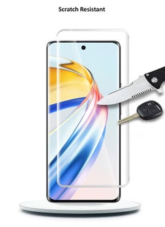 Wtech Honor X9b 5G 2023 - Premium Curved Edges UV Full Glue Full Cover Tempered Glass Screen Protector (MSGUCN) - Clear  - Image 5