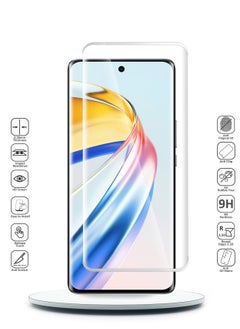 Wtech Honor X9b 5G 2023 - Premium Curved Edges UV Full Glue Full Cover Tempered Glass Screen Protector (MSGUCN) - Clear  - Image 2
