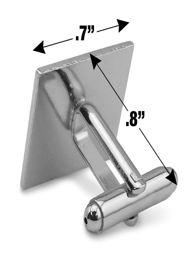 GRAPHICS & MORE President Trump American Flag Square Cufflink Set Silver Color - Image 5