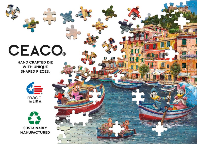 Ceaco سيكو - توماس كينكيد - ديزني - ميكي وميني في إيطاليا - 1000 قطعة بازل - Image 4