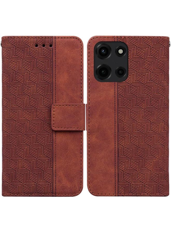 اس-توب جراب لهاتف Motorola Moto G 5G 2025، جراب هاتف جلدي منقوش هندسيًا - Image 1