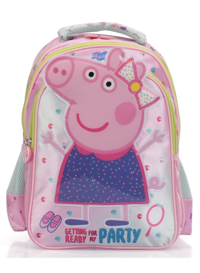 STRIDERS حقيبة مدرسية مستوحاة من بيبا بيج 16 بوصة للأطفال المستكشفين بعمر (6 سنوات إلى 8 سنوات) - Image 1