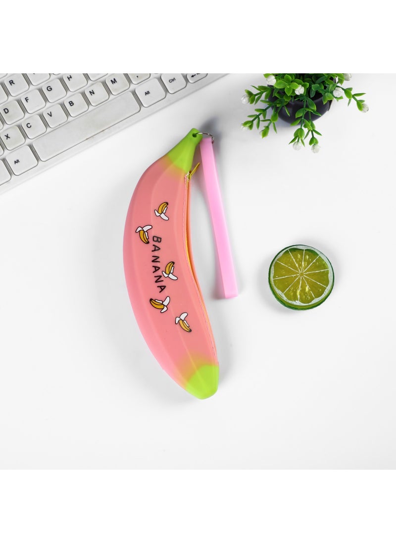 Creative Fruit Vegetable Silicone Pencil Case Banana powder - pzsku/Z0B55488AC41458813FBDZ/45/_/1733136361/ec2f261a-0b3c-4979-853c-cbdea5943a67