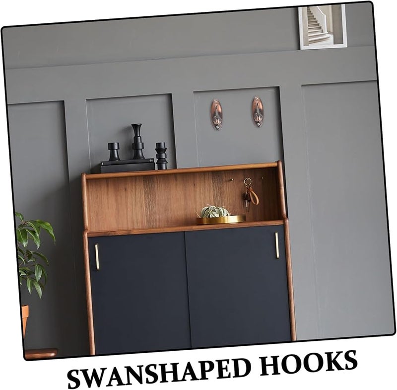 أوزة خطاف متعددة الألوان بأسلوب رجعي لتعليق المعاطف على الحائط بدون حفر وسهلة التنظيف - Image 4