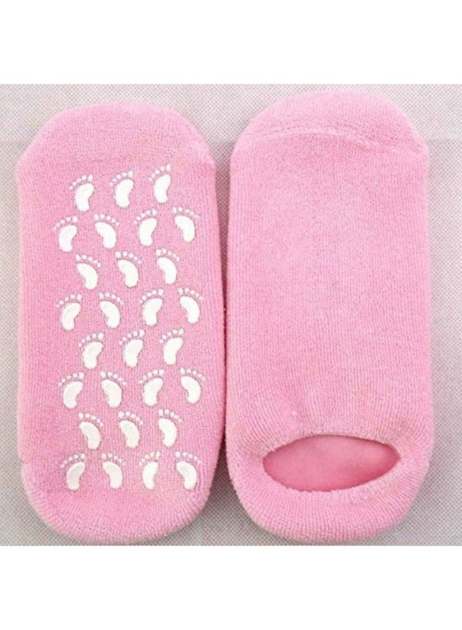 ad fresh Moisturize Skin Repair Cracked Moisturizing Treatment Gel Spa Socks (Multi Color) - Image 3