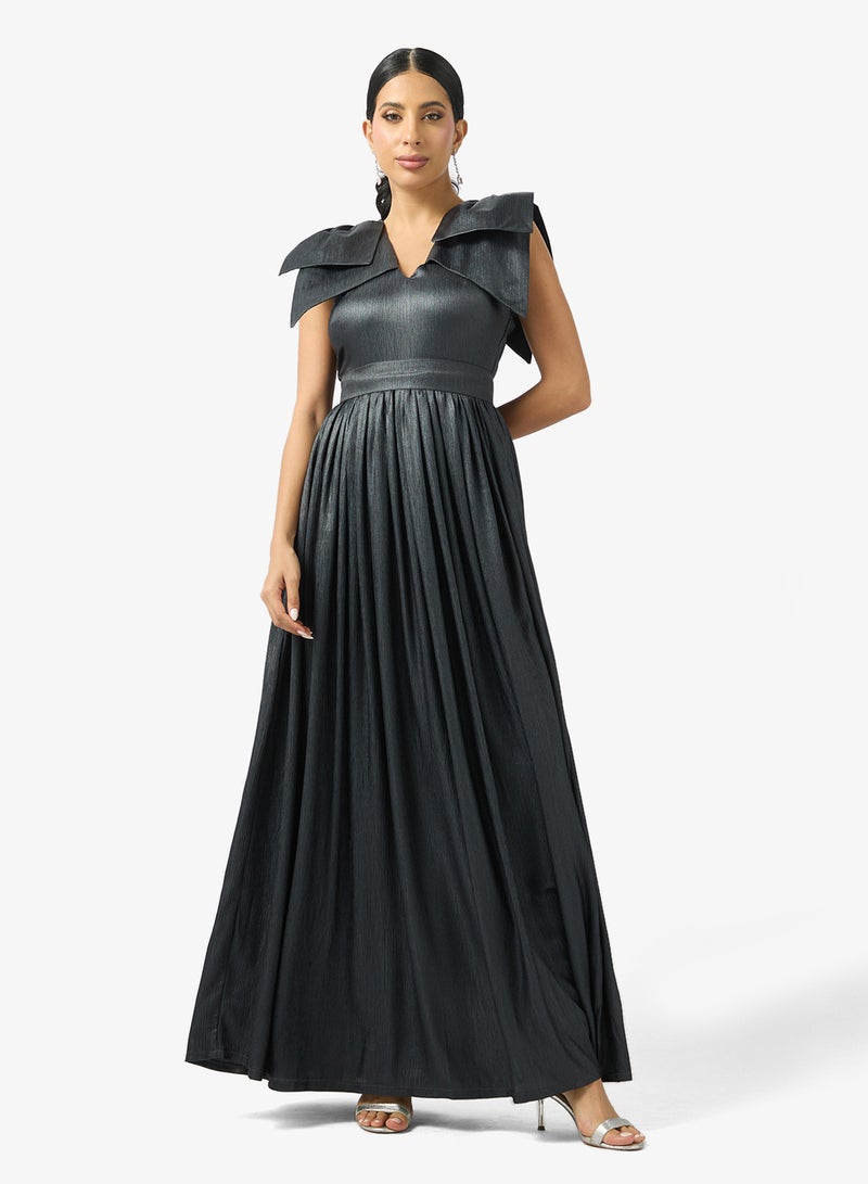 Ella Limited Edition Evening Dress With Statement Shoulder Bow - Image 1