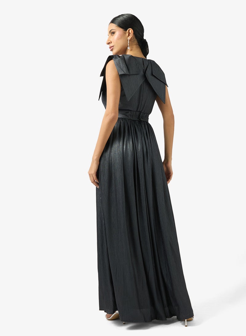 Ella Limited Edition Evening Dress With Statement Shoulder Bow - Image 2