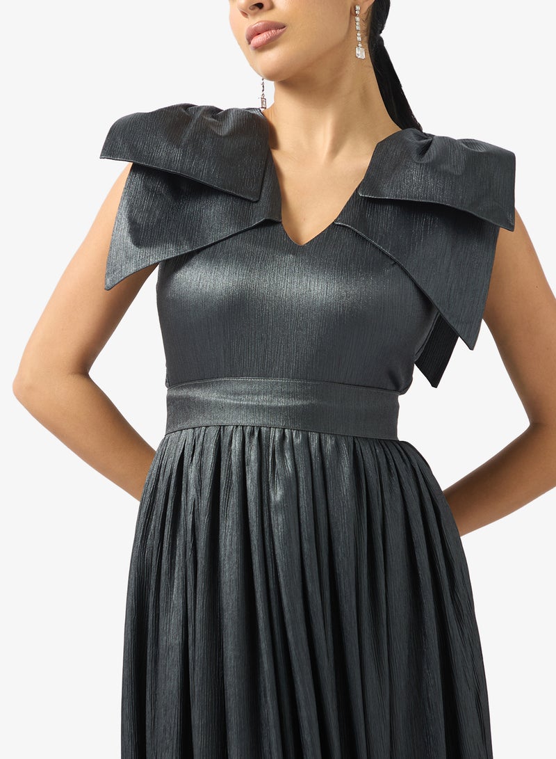 Ella Limited Edition Evening Dress With Statement Shoulder Bow - Image 3