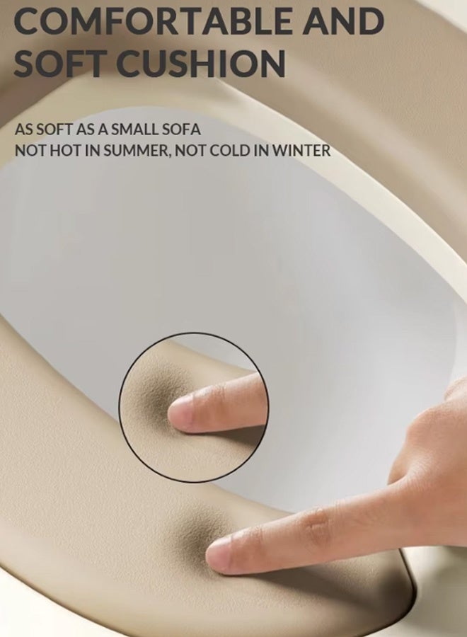 Berma Baby مقعد مرحاض، مقعد تدريب على استخدام المرحاض للأطفال الصغار، مقعد تدريب على استخدام المرحاض 2 في 1 مُحسّن للأولاد والبنات، سجادة مبطنة مقاومة للماء مع مسند خطوة غير قابل للانزلاق - Image 5