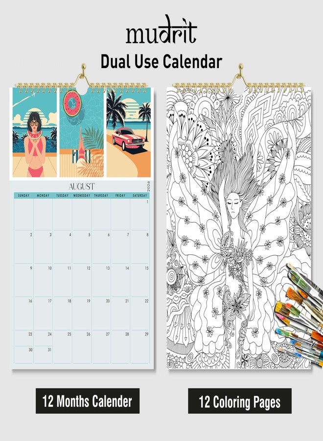 mudrit Wall Calendar 2026, 12 months planner from Jan 2026 - Dec 2026, Spiral Bound for Office, Home, Family, Business, School, Appointment Planning, Size- 12" X 17" - Image 2