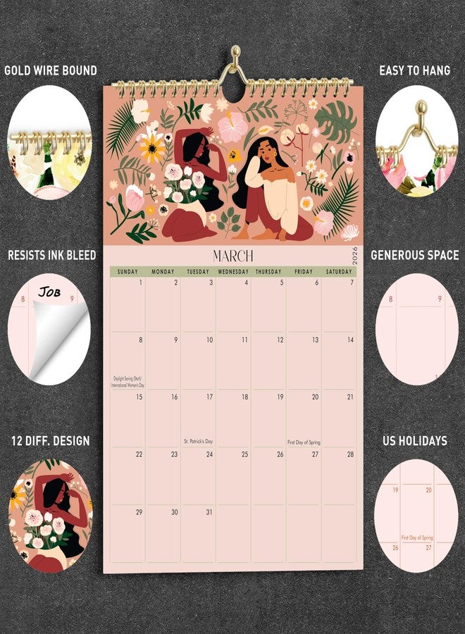 mudrit Wall Calendar 2026, 12 months planner from Jan 2026 - Dec 2026, Spiral Bound for Office, Home, Family, Business, School, Appointment Planning, Size- 12" X 17" - Image 3