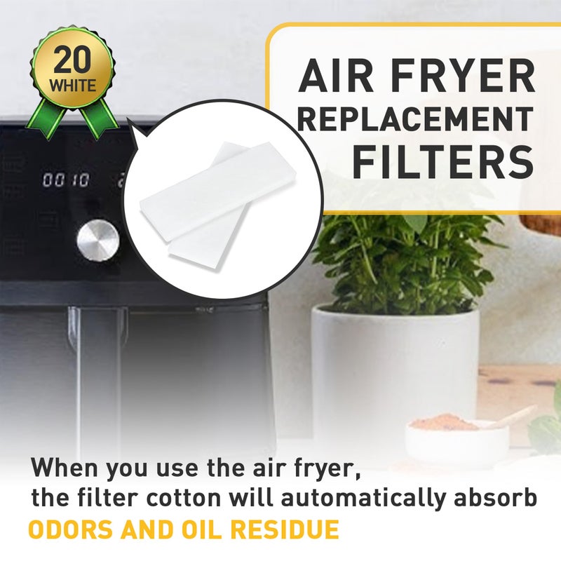 EUSTREER 20 Pcs Air Fryer Replacement Filters for 6QT Instant Vortex Plus Air Fryer with ClearCook and OdorErase, Air Fryer Accessories Replacement Odor Erase Air Filters for Instant Air Fryer Vortex Plus 6QT - Image 2