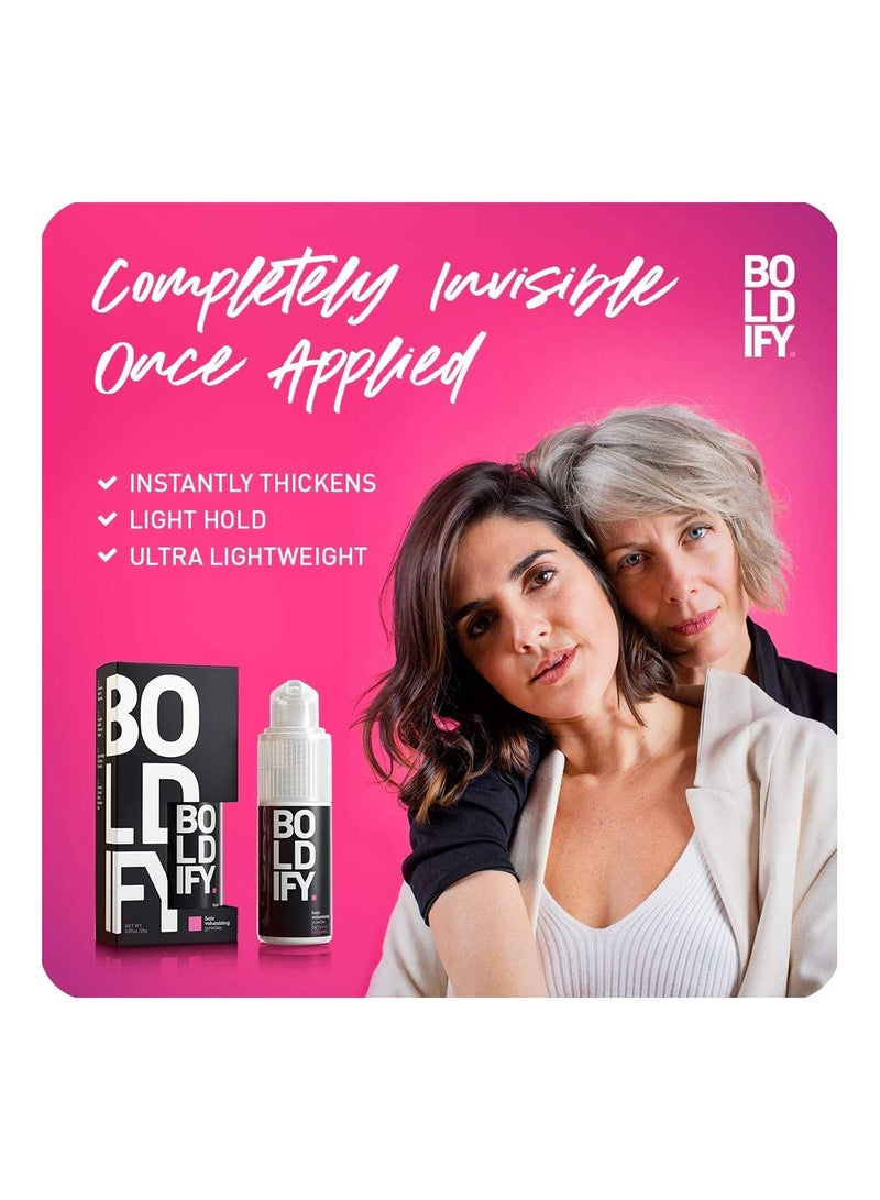 Boldify بودرة تصفيف لرفع الجذور وإضافة الحجم الفورية - توفر ثباتًا لمدة 24 ساعة مع لمسة نهائية مطفية ناعمة، تقلل من الدهنية، تحتوي على مضخة تطبيق خالية من الفوضى، مدعمة بالألوة فيرا، زيت جوز الهند، وفيتامين E (12 جرام) - Image 3