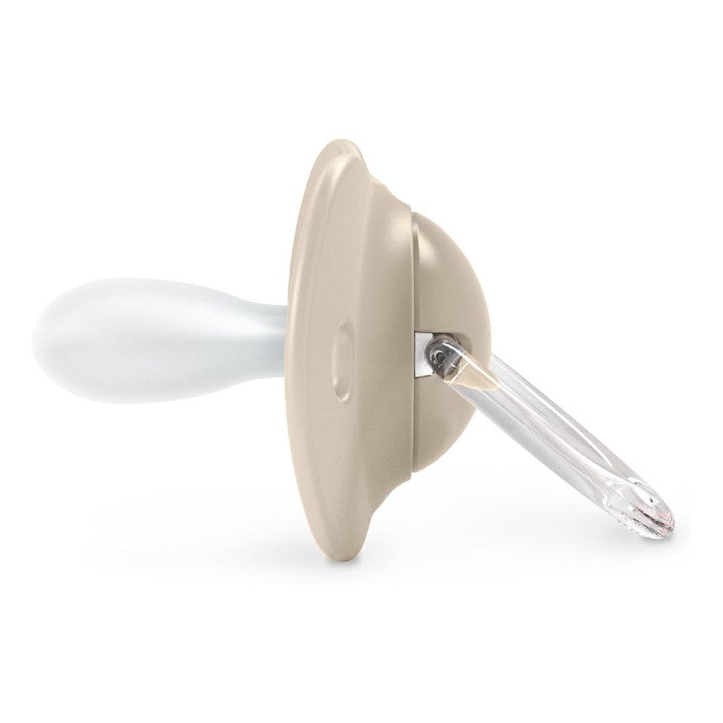 SUAVINEX سوفينكس، عبوة من 2 مصاصة للأطفال +18 شهر، بحلمة سيليكونية فسيولوجية SX Pro متناسقة، مسطحة ومرنة، تحترم التطور الفموي، طيور بيج - Image 3