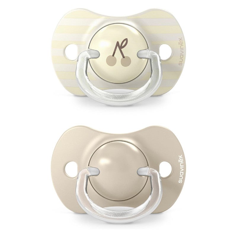 SUAVINEX سوفينكس، عبوة من 2 مصاصة للأطفال +18 شهر، بحلمة سيليكونية فسيولوجية SX Pro متناسقة، مسطحة ومرنة، تحترم التطور الفموي، طيور بيج - Image 2